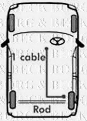 BORG & BECK bkb1137 -  Трос, стояночная тормозная система